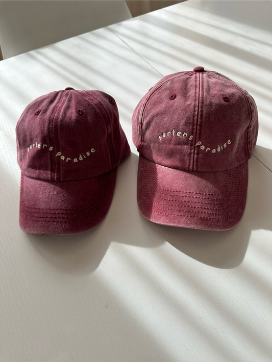 surfers paradise cap | washed burgundy (adults)