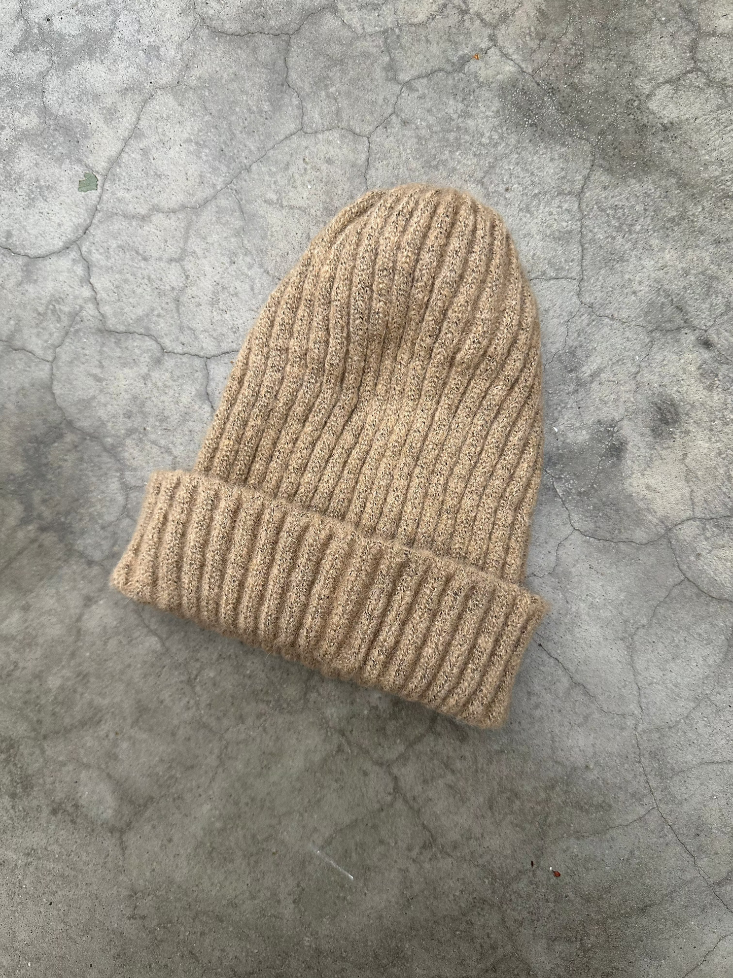 chunky beanie | dark beige