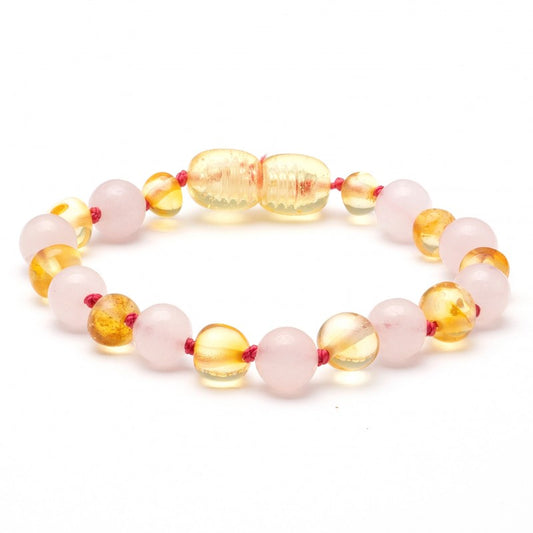 amber bracelet | baltic amber & gemstone
